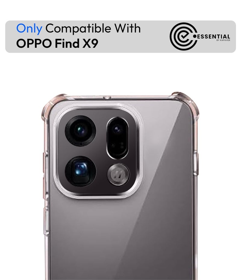 KAPAVER Essential Back Cover for Oppo Find X9 | Hard 360° Protection Clear Case for Oppo Find X9 (Bumper Clear) - Image 2