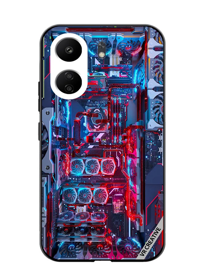 VR CREATIVE Protective Case Cover For Xiaomi Redmi 13C Cpu Board Design Multicolour - Image 1