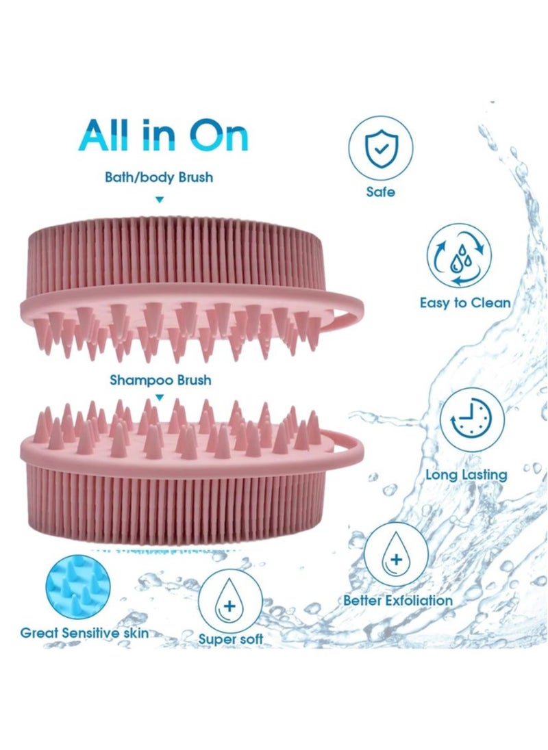 Prime by javaudan - Silicone Body Scrubber, Exfoliating brush, 2 in 1 Bath and Shampoo Brush, Scalp Massager, Lathers Well, Long Lasting, Easy to Clean,And More Hygienic Than Traditional Loofah - Image 1