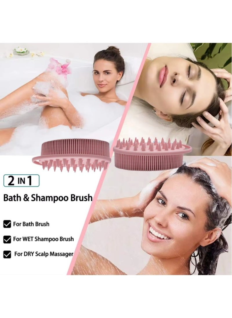 Prime by javaudan - Silicone Body Scrubber, Exfoliating brush, 2 in 1 Bath and Shampoo Brush, Scalp Massager, Lathers Well, Long Lasting, Easy to Clean,And More Hygienic Than Traditional Loofah - Image 1