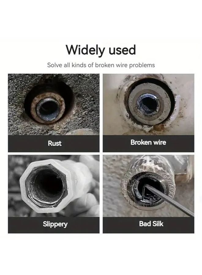 3 Piece Hex Shank Wire Stripper Set Universal Drill Extractor Valve Cutter - Image 5