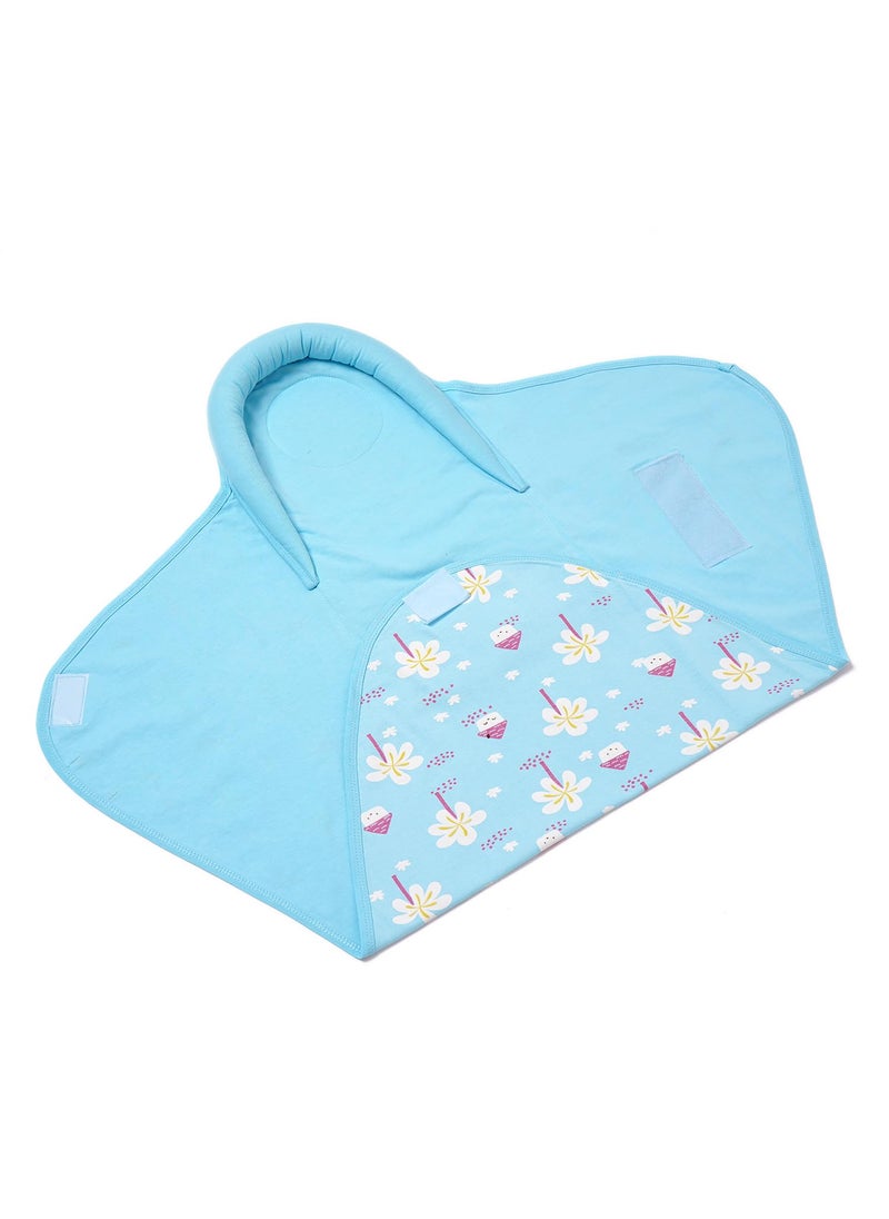 TIDY SLEEP TIDY SLEEP Baby Swaddle Wrappper Adjustable for Newborn 100 Cotton Soft Newborn Blanket for 03 Months Blue Farmland  - Image 4