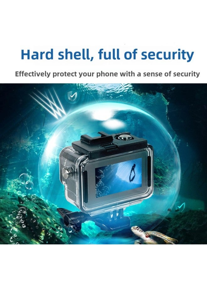 Generic For DJI Dajiang Action4/Action3 Waterproof Case Sports Camera Touch Screen Back Cover Diving Protective Shell-Colour:Action4/3 Waterproof Case Double Cold Shoe  - Image 4