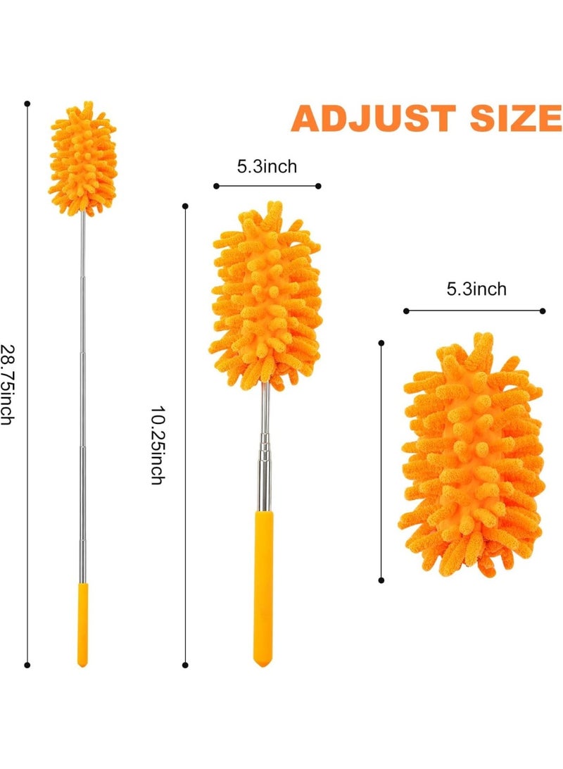Microfiber Duster for Cleaning, Hand Washable Dusters with Extension Pole, Replaceable Microfiber Head, Cleaning Supplies for Home,Office,Car,Window,Furniture,Ceiling Fan - Image 2