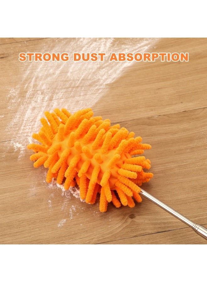 Microfiber Duster for Cleaning, Hand Washable Dusters with Extension Pole, Replaceable Microfiber Head, Cleaning Supplies for Home,Office,Car,Window,Furniture,Ceiling Fan - Image 3