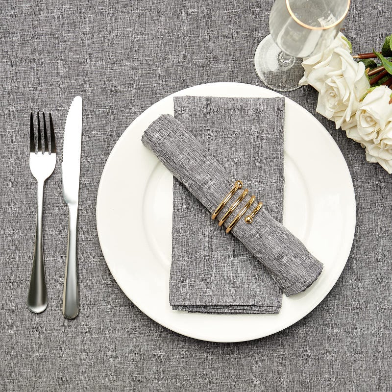 Mebakuk Cloth Napkins Set of 12 Premium 17 x 17 Inch Solid Washable Linen Style Napkins Soft Table Napkin for Wedding Party Restaurant Dinner Parties