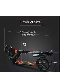 Generic Scooter for Adult Youth Kids - Foldable Adjustable Portable Ultra-Lightweight - Black  - Image 5
