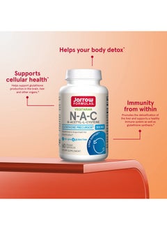 jarrow formulas Nac 500 Mg Antioxidant Amino Acid Supplement Supports Cellular Health & Liver Function Precursor To Glutathione Up To 60 Servings (Veggie Caps)  - Image 5
