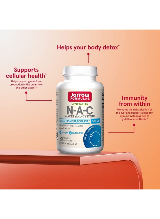 jarrow formulas Nac 500 Mg Antioxidant Amino Acid Supplement Supports Cellular Health & Liver Function Precursor To Glutathione Up To 60 Servings (Veggie Caps)  - Image 5