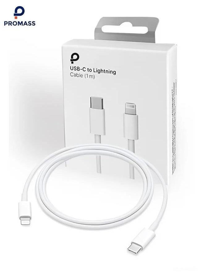 PROMASS - iPhone Charger Cable 1m [Apple MFi Certified], USB-C to Lightning Cable, 20W PD Fast Charging for iPhone 14/14 Pro/14 Plus/14 Pro Max, iPad Pro, All iPhone Models 7-14 - Image 1