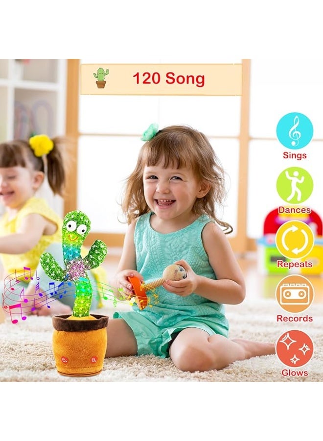 لعبة الصبارة الراقصة، لعبة ناطقة للأطفال من الأولاد والبنات، لعبة تكرر ما تقوله، لعبة محاكاة تغني 120 أغنية ومسجل صوتي لمدة 15 ثانية - Image 2