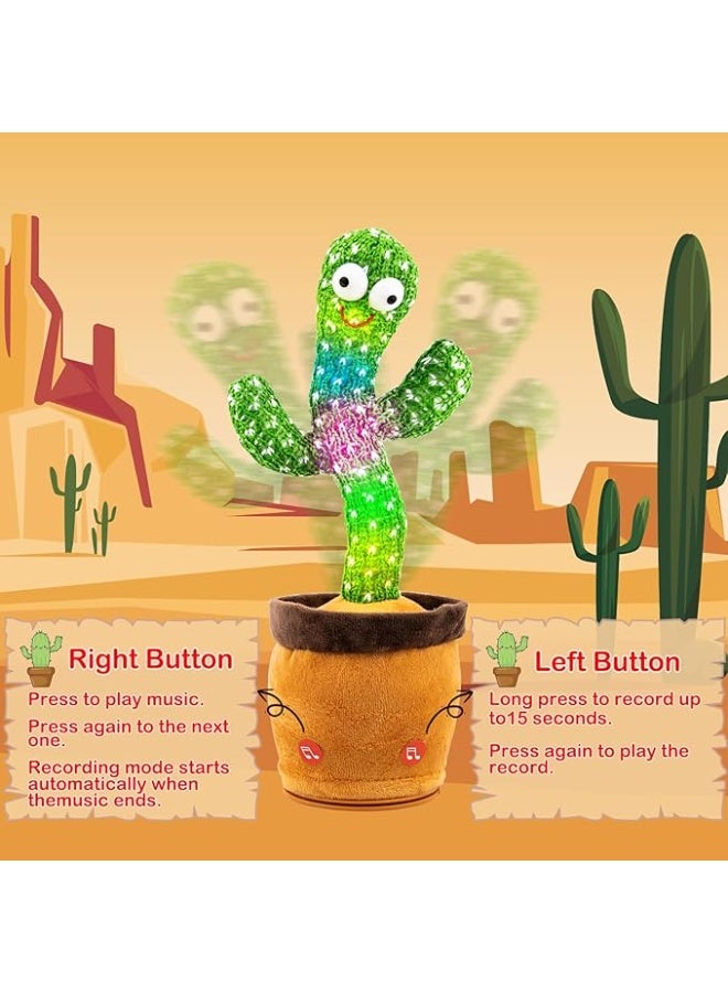 لعبة الصبارة الراقصة، لعبة ناطقة للأطفال من الأولاد والبنات، لعبة تكرر ما تقوله، لعبة محاكاة تغني 120 أغنية ومسجل صوتي لمدة 15 ثانية - Image 1