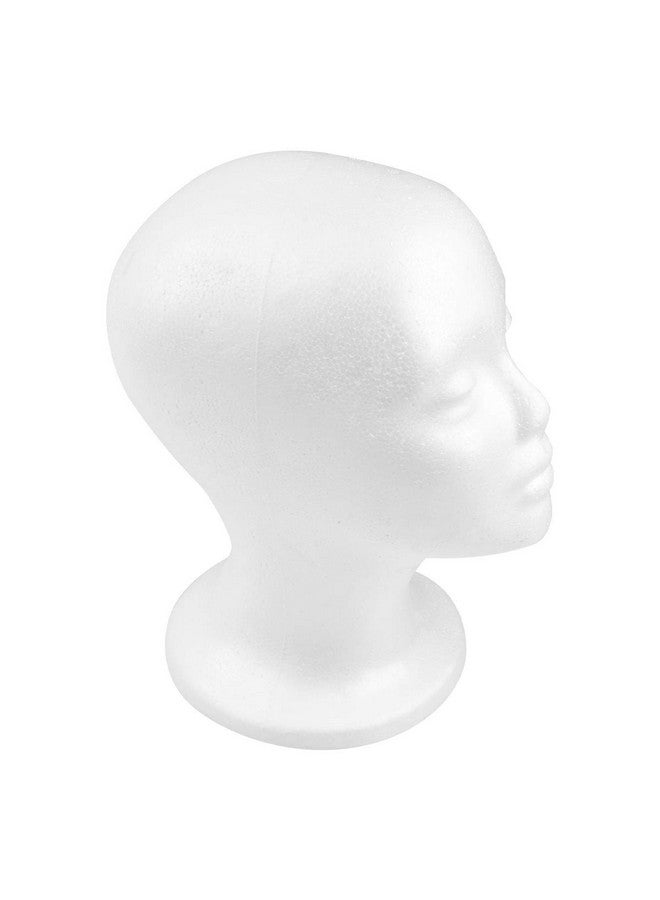 CHIVENIDO Styrofoam Wig Head 2Pcs Female Foam Mannequin Head Stand And Holder For Style Model And Display Hair Hats And Hairpieces Mask For Home Salon And Travel - Image 3