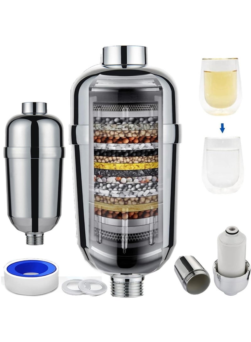 Leon Home Shower Filter 16 Stage Shower Head Filter for Hard Water Showerhead Filter to Remove Chlorine and Fluoride - Image 1