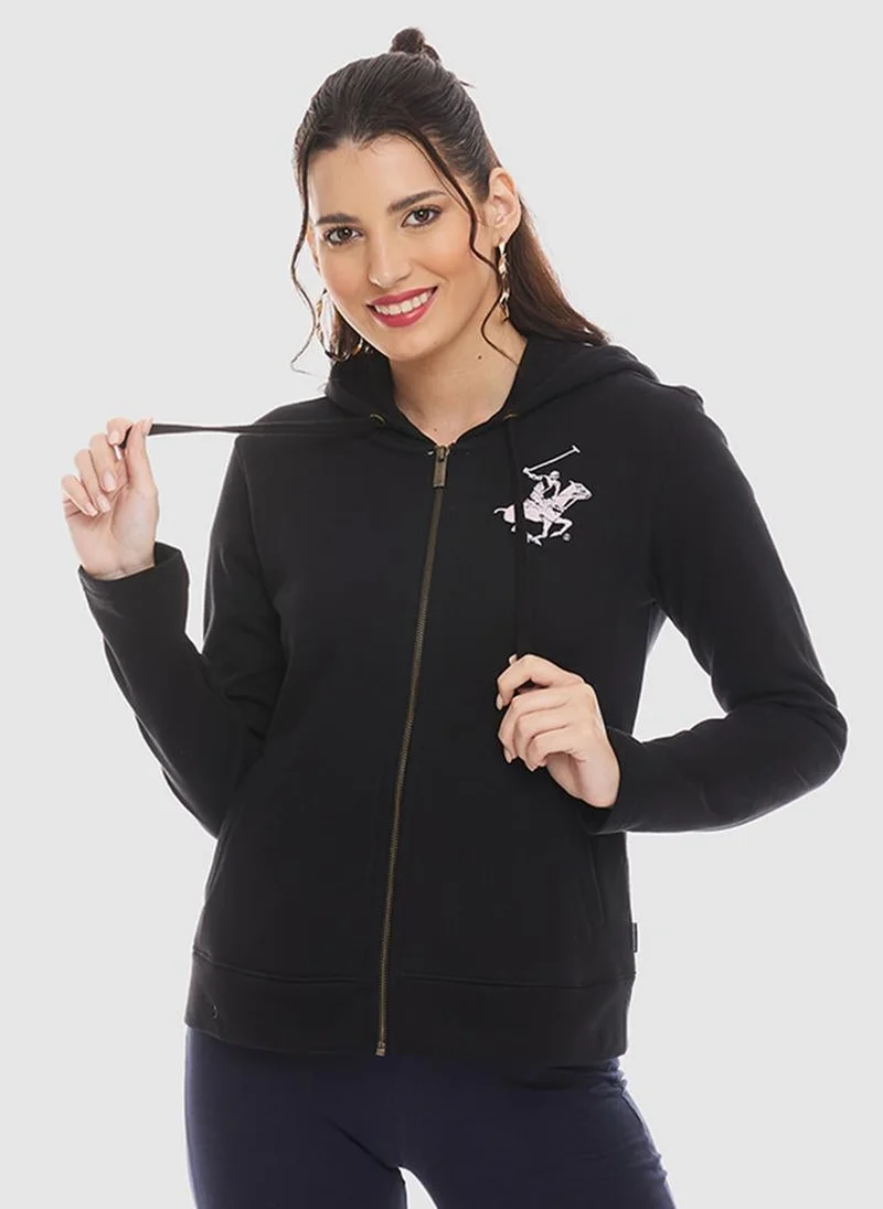 Logo Embroidered Fleece Hoodie