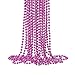ZZYFGH 12 Pcs Hot Pink Beads Necklace 33 7mm Breast Cancer Bead Necklaces Mardi Gras Beads Necklace Breast Cancer Awareness Accessories Bead Necklaces Bulk for Wedding Birthday Gender Reveal Supplies Decor - Image 3