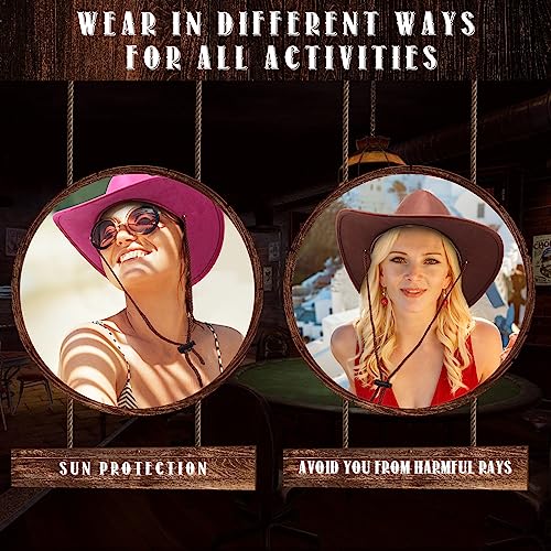 Hercicy 10 Pcs Wide Brimmed Felt Hats - Cowboy Hats for Men, Women, Adult Costume, Halloween, Cosplay, 10 Colors - Image 5