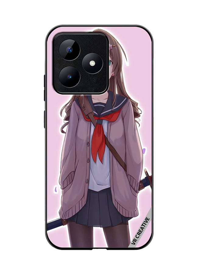 VR CREATIVE Protective Case Cover For Realme C53 Anime Girl Design Multicolour - Image 1
