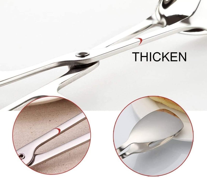 KEBE 2-Pack Serving Tongs for Buffet, Party, Catering. Thickened Food Serving Tongs, Salad, Cake, Bread Tongs, Kitchen Tongs, Stainless Steel - Image 4