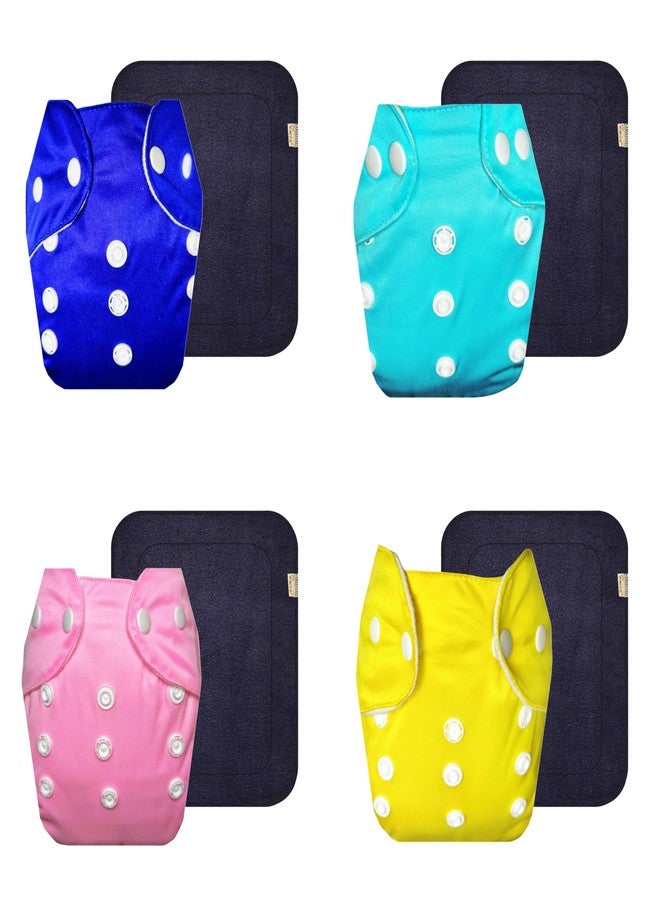 Dumbledo Lite Cloth Diaper with Black Insert (Pack of 4) | Snug Fit | Reusable & Washable | Travel Friendly | Trusted by Moms | 3 Months - 2 Years | Unisex Baby - Image 1