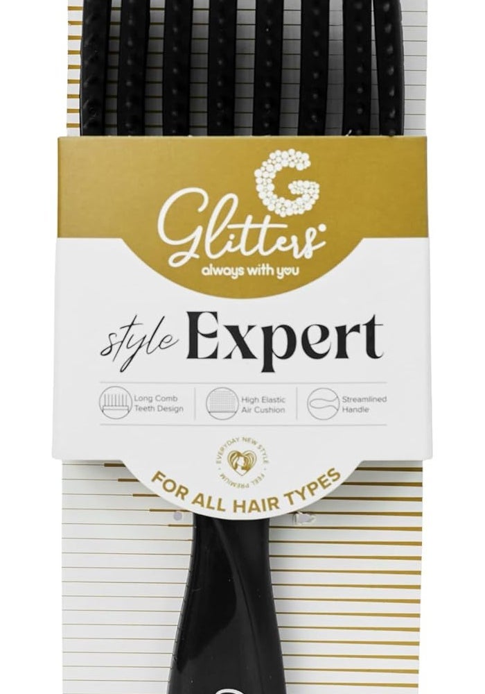 Glitters Frizz-Free Hair Accessories Set - Detangling Brush, Claw Clip & No-Snag Hair Ties