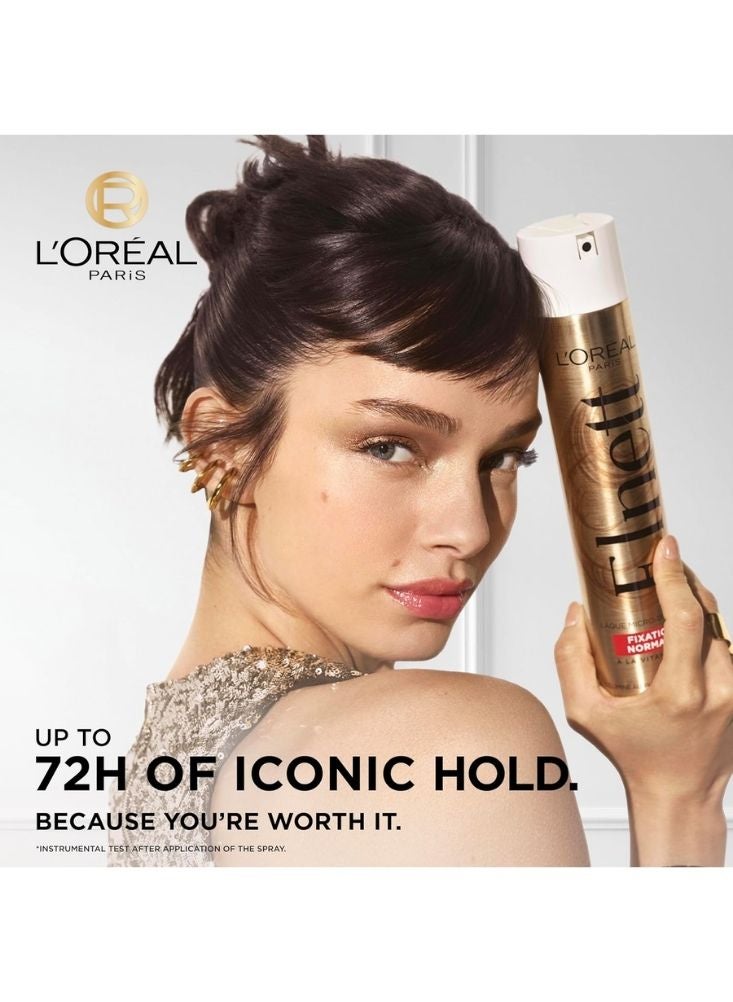 بريميم مثبت الشعر لوريال باريس إلنت ساتان – تثبيت عادي مع فيتامين باء خمسة وتوزيع دقيق (٤٠٠ مليلتر) - Image 2