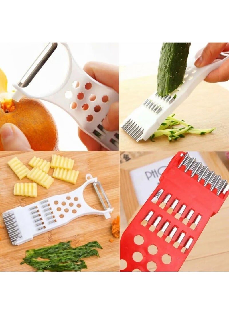 Octopus Bazaar Mixed Color Multi-Function 5 in 1 Peeler | Grating, Chopping, Peeling, Carving, Cutting  - Image 3