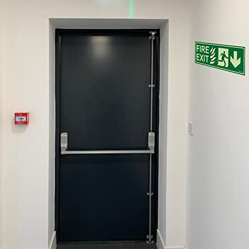 Clickforsign FES-4-M-1-2x Glow In the Dark Emergency Fire Exit Sign Down Arrow (300 x 100 mm) - Image 3