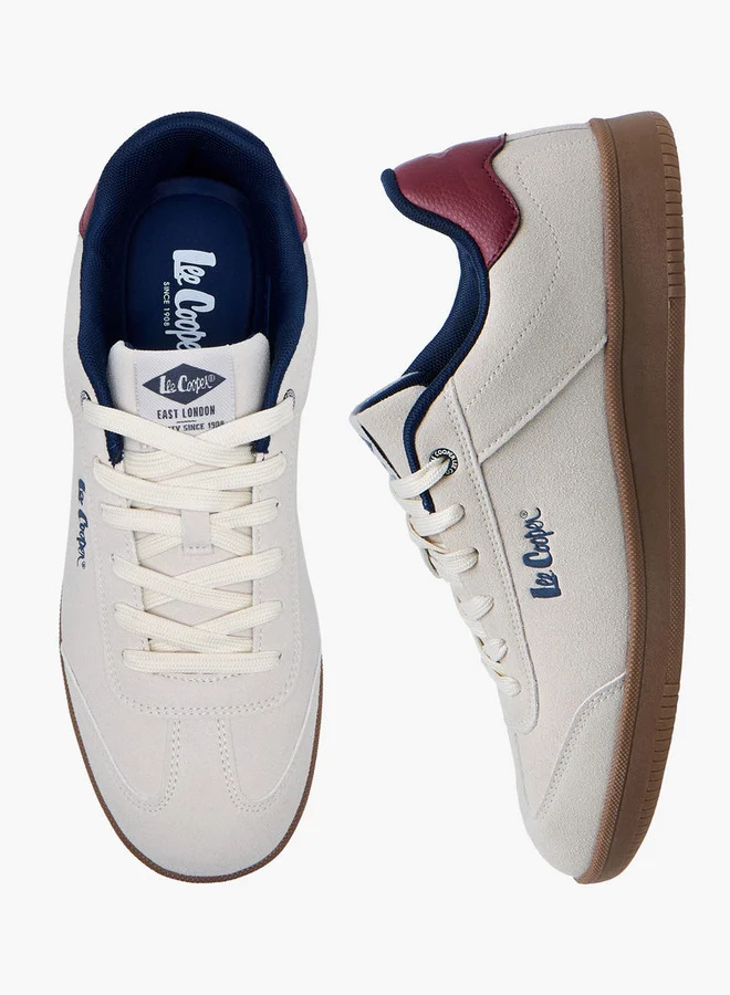 لي كوبر Men's Panelled Lace-Up Closure Sneakers
