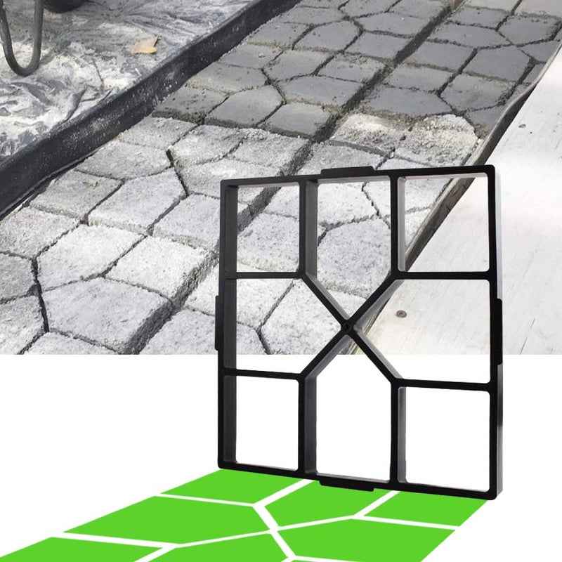 Walk Maker Reusable Concrete Molds Paving Lawn Patio Yard DIY Walkway Pavement Cross Square
