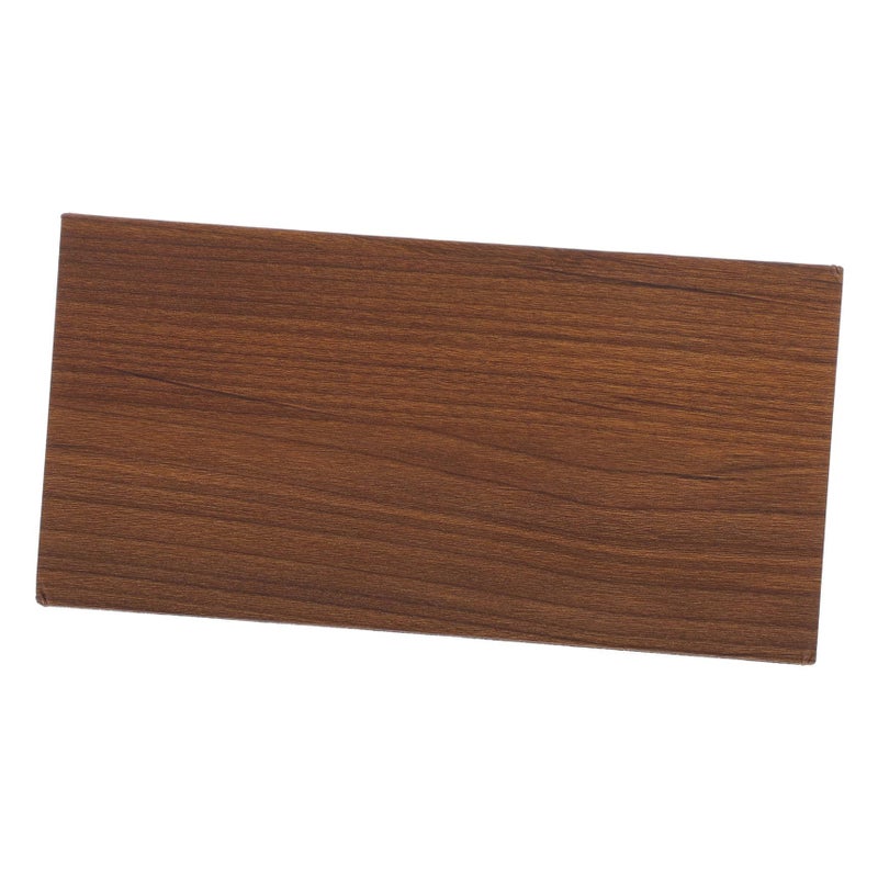Walnut Finish Wooden Tissue Box Cover Rectangular Napkin Holder For Desktop - Image 2