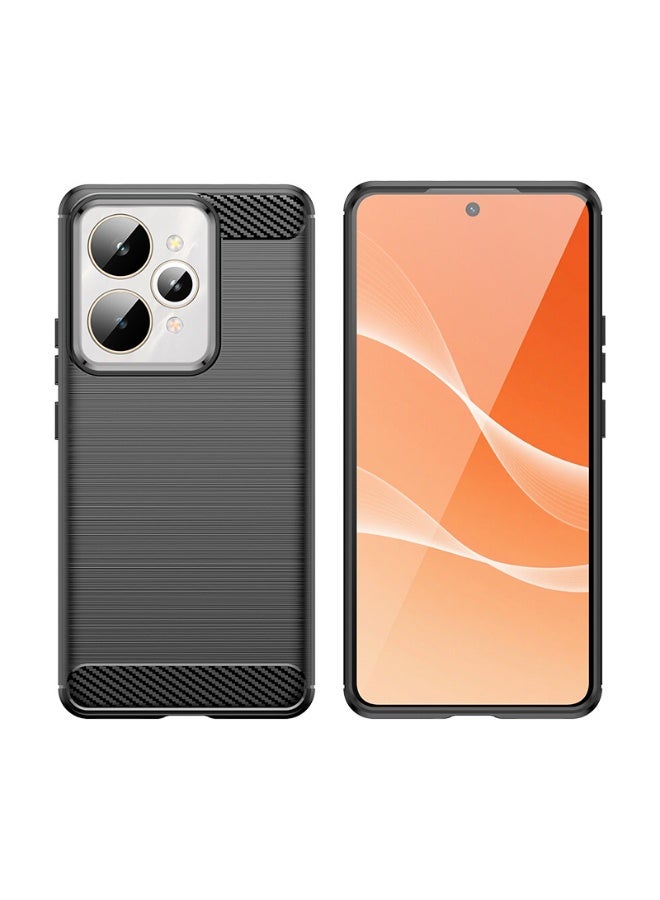 general Case Compatible with Realme 15 Pro, Carbon Fiber Brushed Texture Soft TPU Silicone Bumper Anti-Scratch Shockproof Protective Back Cover for Realme 15 Pro 5G - Image 4