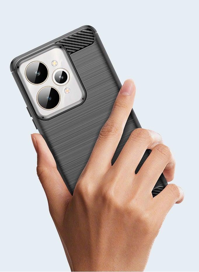 general Case Compatible with Realme 15 Pro, Carbon Fiber Brushed Texture Soft TPU Silicone Bumper Anti-Scratch Shockproof Protective Back Cover for Realme 15 Pro 5G - Image 2