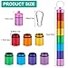 Anglekai Small Portable Pill Case Keychain for Travel AngleKai 2 Pack Pill Organizer Box Waterproof Tablet Container Weekly Medicine Bottle Organizer Rainbow - Image 4