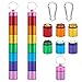 Anglekai Small Portable Pill Case Keychain for Travel AngleKai 2 Pack Pill Organizer Box Waterproof Tablet Container Weekly Medicine Bottle Organizer Rainbow - Image 1