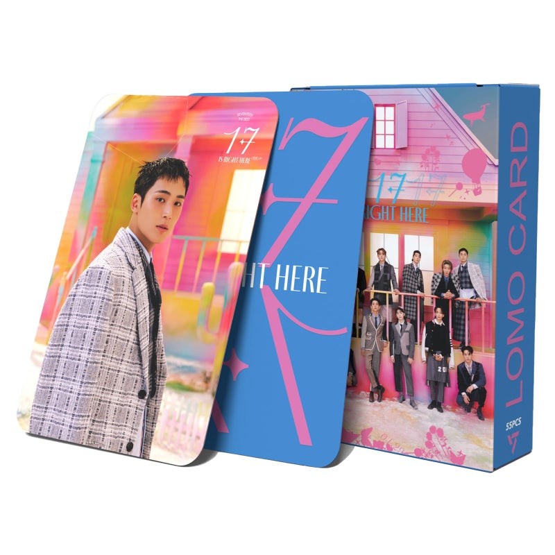 KPOPBP Seventeen Photocards 2024 New Album 17 IS RIGHT HERE Photo Cards 55 PCS Kpop Merchandise Gift for Carat Fans