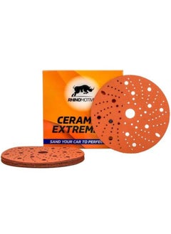 RHINOMOTIVE Automotive CERAMIC EXTREME Plus Abrasive Discs 150MM MULTI HOLE  Grit 240 50Pcs  - Image 4