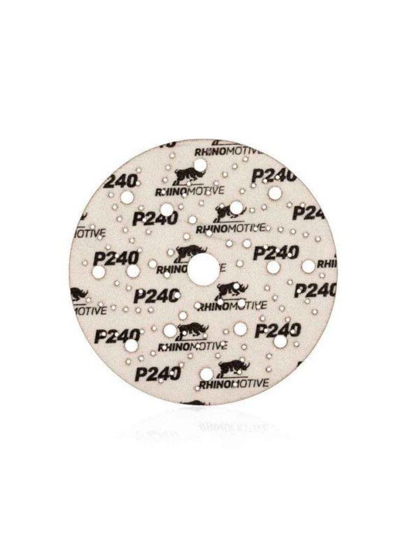RHINOMOTIVE Automotive CERAMIC EXTREME Plus Abrasive Discs 150MM MULTI HOLE  Grit 240 50Pcs  - Image 3