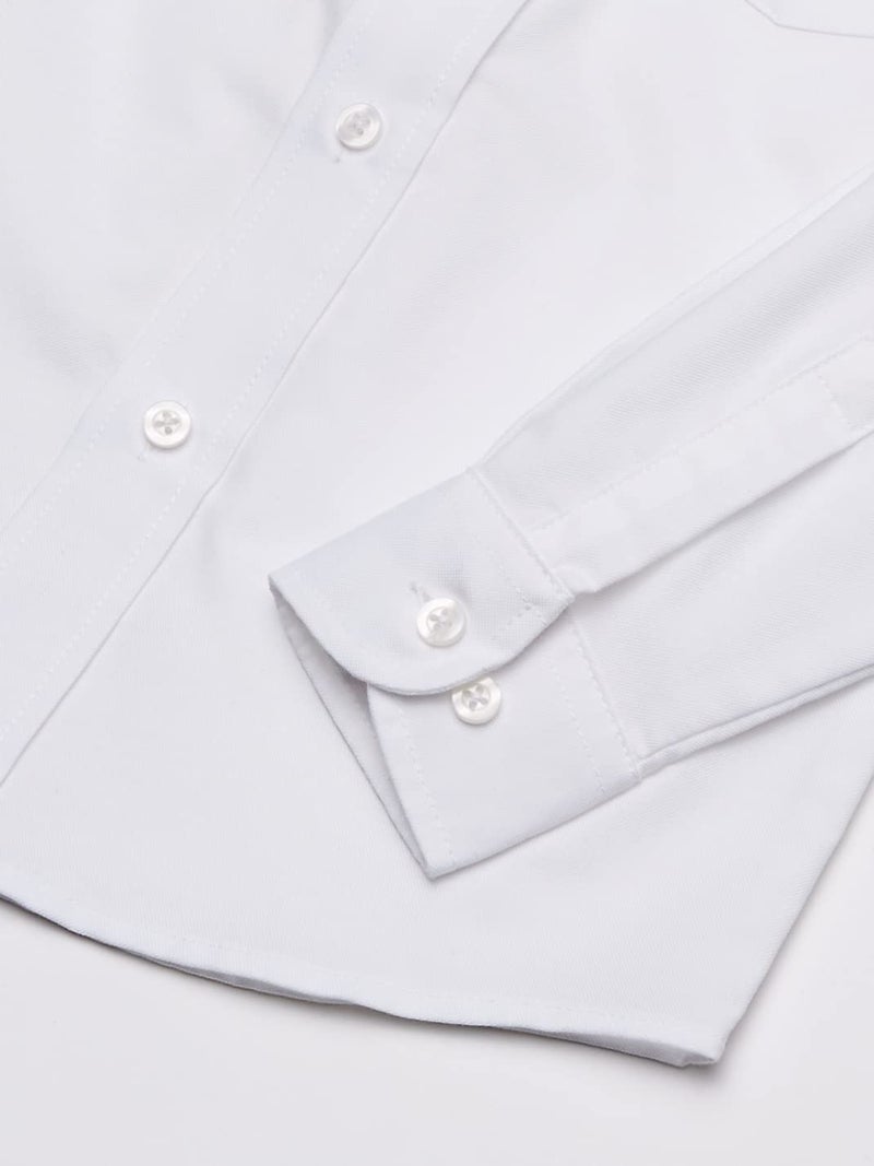 IZOD boys Long Sleeve Solid Button-down Oxford Shirt, White, 14 US - Image 3