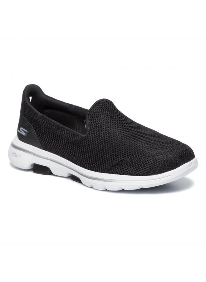 SKECHERS Women's Go Walk 5 Sneaker, Black/White, 9 - Image 1