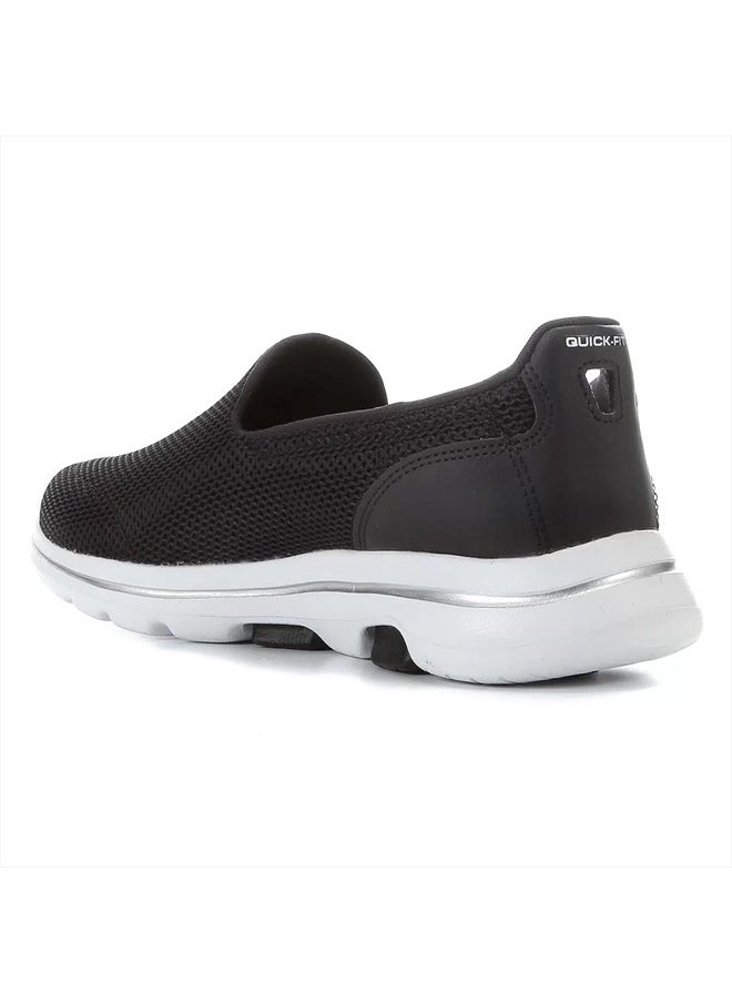 SKECHERS Women's Go Walk 5 Sneaker, Black/White, 9 - Image 2