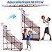 EagleStone Kids Adjustable Arcade Basketball Hoop with LED Lights Scoreboard 4 Balls Ball Storage Net Indoor Outdoor Carnival Basketball Game Set for Boys Girls Ages 312 Pump Included - Image 4