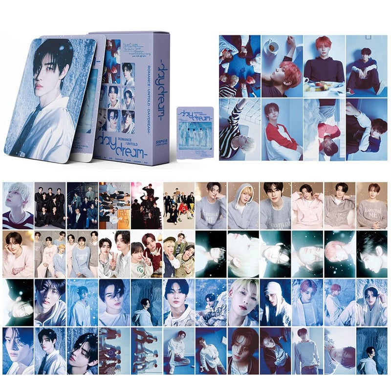 squishy 55 قطعة بطاقات صور فرقة الأولاد القابلة للجمع، بطاقات ENHYPEN، مجموعة بطاقات ليمو إصدار محدود من منتجات الموسيقى للمشجعين - Image 1