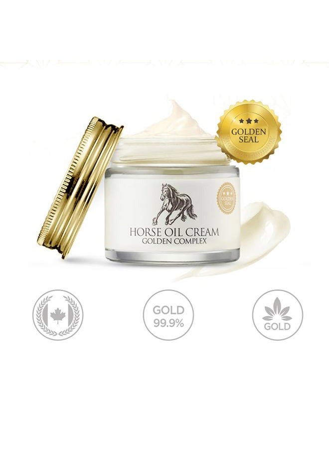 CHARMZONE Mayu Horse Oil & Gold Facial Cream – Korean Skincare with Horse Oil Extract & Golden Seal for Intense Moisturizing, Nourishing & Skin Vitality – All Skin Types (2.37 fl. Oz / 70 ml) - Image 3