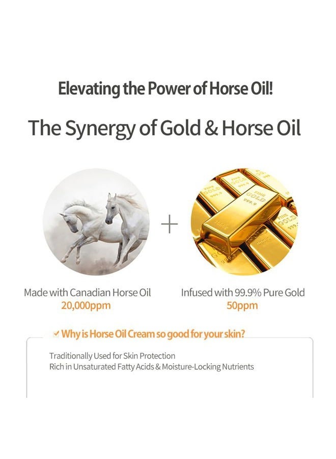 CHARMZONE Mayu Horse Oil & Gold Facial Cream – Korean Skincare with Horse Oil Extract & Golden Seal for Intense Moisturizing, Nourishing & Skin Vitality – All Skin Types (2.37 fl. Oz / 70 ml) - Image 4