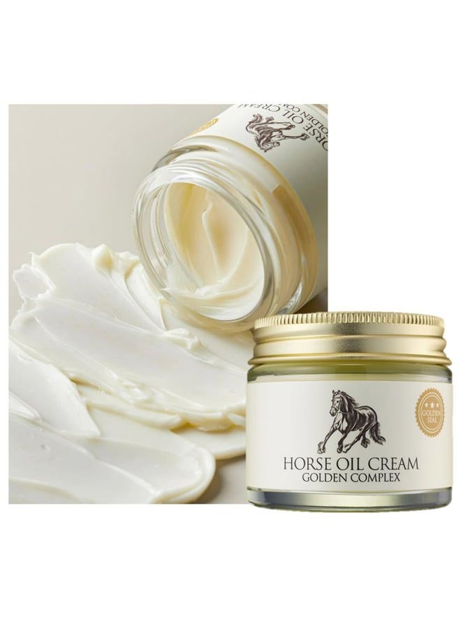 CHARMZONE Mayu Horse Oil & Gold Facial Cream – Korean Skincare with Horse Oil Extract & Golden Seal for Intense Moisturizing, Nourishing & Skin Vitality – All Skin Types (2.37 fl. Oz / 70 ml) - Image 1