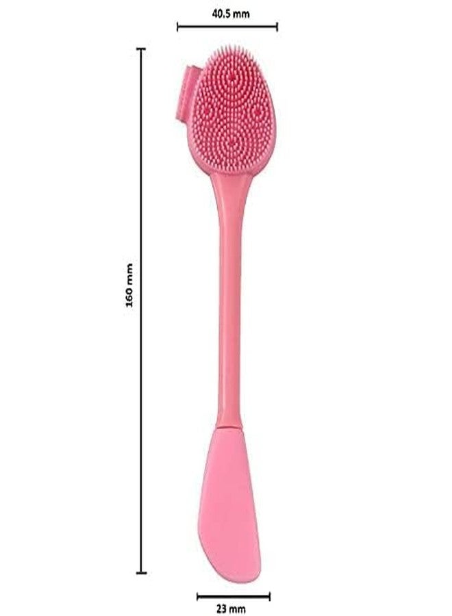 ZDQTRA face skin cleaning brush with spatula,exfoliating scrubber hairless nose blackhead remover mud and clay body butter cream applicator tool(multi color) (model 2) - Image 3