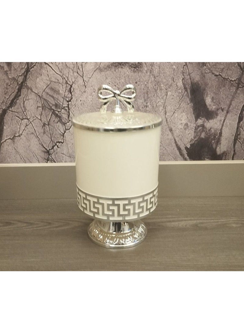 Elegant Candy Jar with Clear Bow Lid, Decorative Candy & Snack Storage Container, 25cm - Image 3