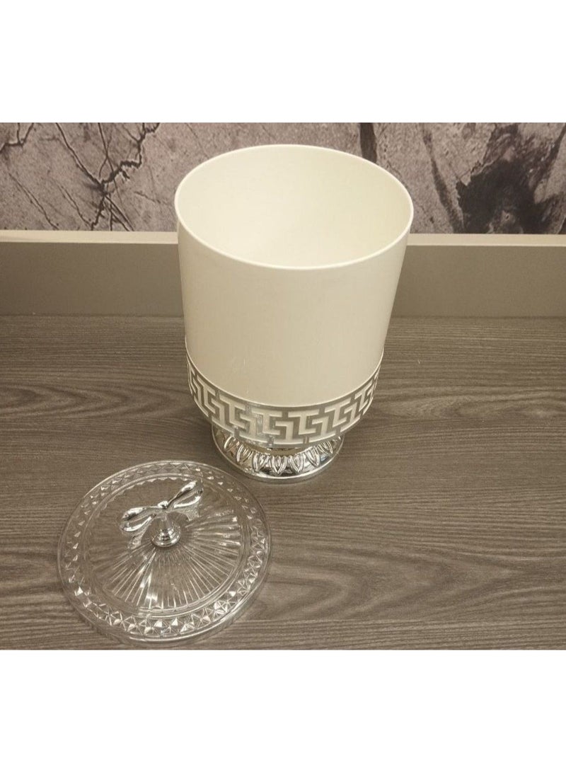 Elegant Candy Jar with Clear Bow Lid, Decorative Candy & Snack Storage Container, 25cm - Image 2