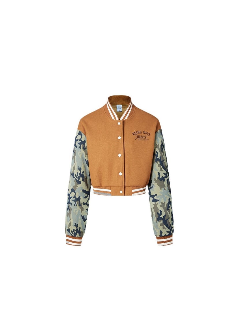 xozgdovg American baseball uniform European and American hot girl cardigan loose tide brand baseball uniform coat woman - Image 1